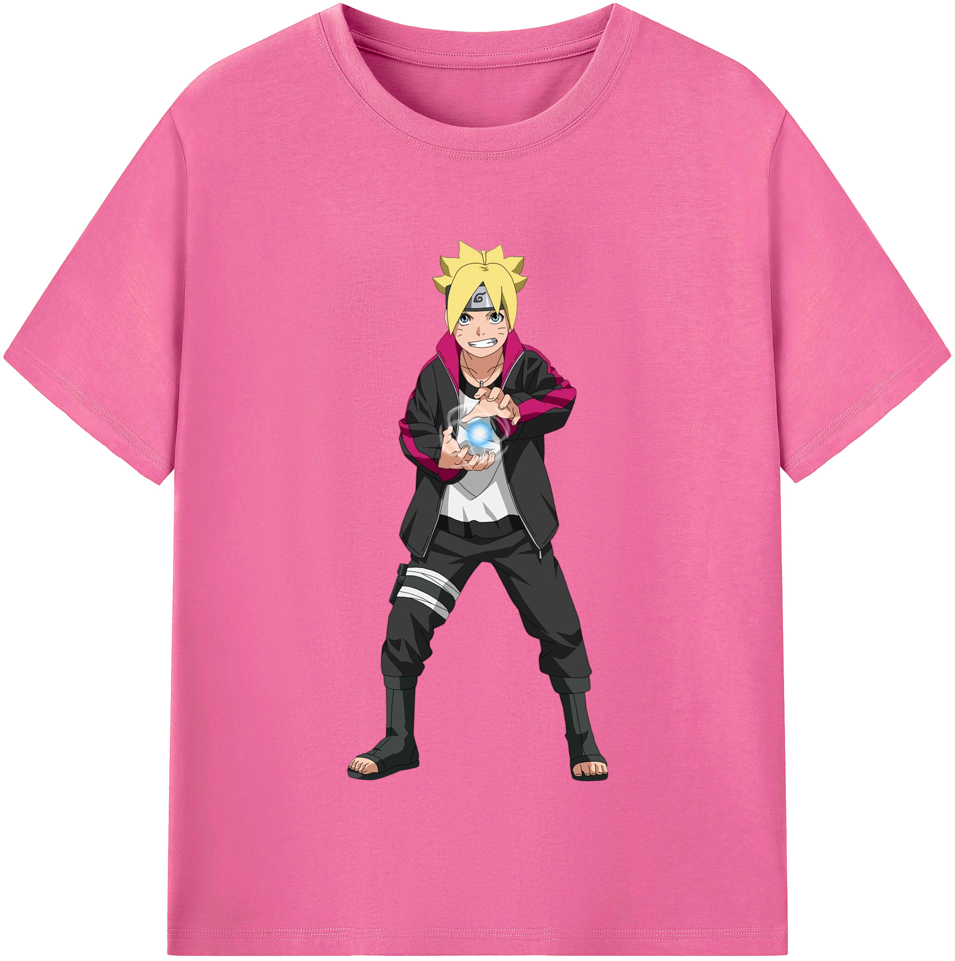 （画像用） NARUTO -ナルト- うずまき ボルト Uzumaki Boruto レディースカジュアルプリントTシャツ（綿100％）
